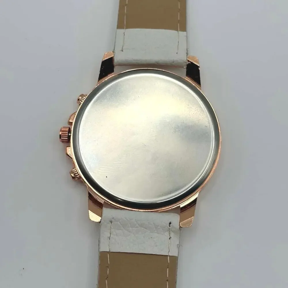 Rose Gold & White Lin Times Men’s Watch